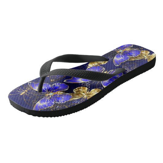 Compositie met Sapphire Butterflies Teenslippers (Schuin)