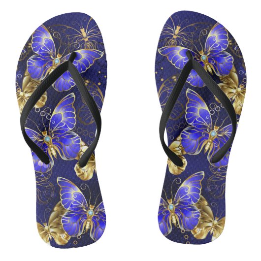 Compositie met Sapphire Butterflies Teenslippers (Voetbed)