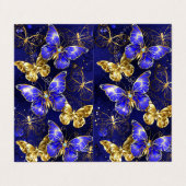 Compositie met Sapphire Butterflies Visitekaartje (Buitenkant ongevouwen)