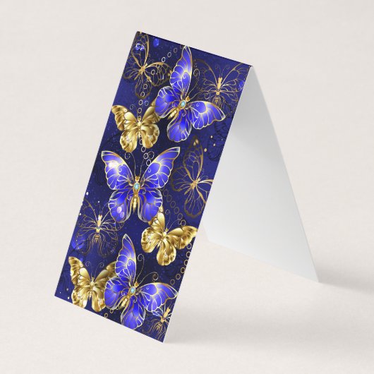 Compositie met Sapphire Butterflies Visitekaartje (Voorkant)