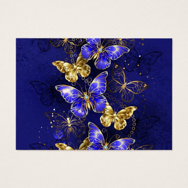 Compositie met Sapphire Butterflies Visitekaartje (Voorkant)