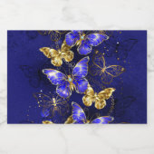 Compositie met Sapphire Butterflies Voedselcontainer Etiket (Enkel label)