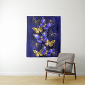 Compositie met Sapphire Butterflies Wandkleed (In situ)