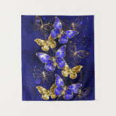 Compositie met Sapphire Butterflies Wandkleed (Voorkant)