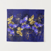 Compositie met Sapphire Butterflies Wandkleed (Voorkant (horizontaal))