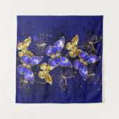 Compositie met Sapphire Butterflies Wandkleed (Voorkant (horizontaal))