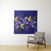 Compositie met Sapphire Butterflies Wandkleed (In Situ (horizontaal))