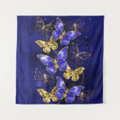 Compositie met Sapphire Butterflies Wandkleed (Voorkant)