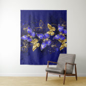 Compositie met Sapphire Butterflies Wandkleed (In situ)