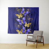 Compositie met Sapphire Butterflies Wandkleed (In Situ (horizontaal))