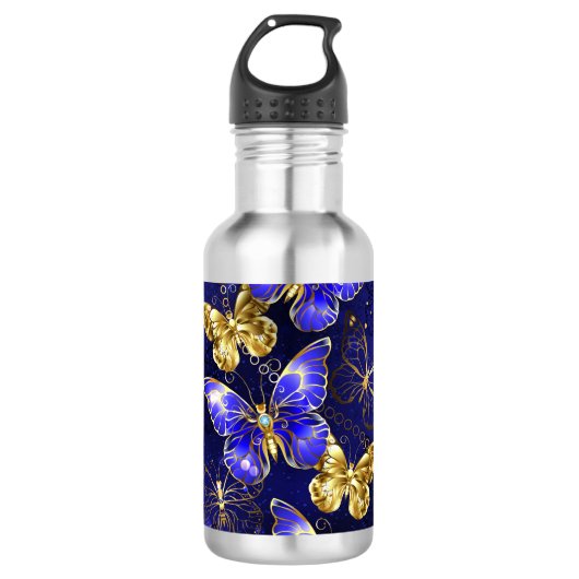 Compositie met Sapphire Butterflies Waterfles (Voorkant)