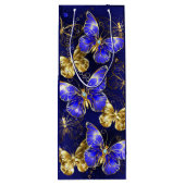 Compositie met Sapphire Butterflies Wijn Cadeautas (Achterkant)