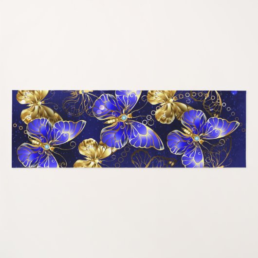 Compositie met Sapphire Butterflies Yogamat (Voorkant (horizontaal))