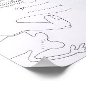 Compositie met Surrealistische Tekeningen Kleurpla Poster (Hoek)