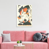 Compositie met twee herten van Franz Marc Canvas Afdruk (Insitu (Woonkamer))