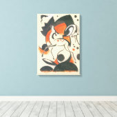 Compositie met twee herten van Franz Marc Canvas Afdruk (Insitu (Houten vloer))