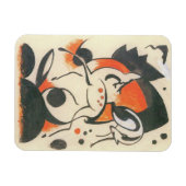 Compositie met twee herten van Franz Marc Magneet (Horizontaal)