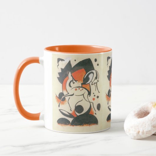 Compositie met twee herten van Franz Marc Mok (Met donut)