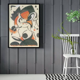 Compositie met twee herten van Franz Marc Poster