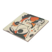 Compositie met twee herten van Franz Marc Tegeltje (Zijkant)