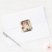 Compositie met twee herten van Franz Marc Vierkante Sticker (Envelop)