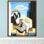 Compositie met vogel canvas afdruk (Insitu (Houten vloer))