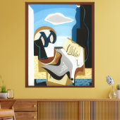 Compositie met vogel canvas afdruk (Insitu (Woonkamer))