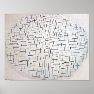 Compositie No. 10, Pier en Oceaan Mondriaan Poster