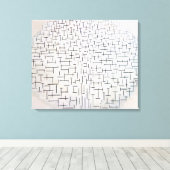 Compositie No. 10, Pier en Oceaan | Mondrian | Canvas Afdruk (Insitu (Houten vloer))