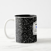 Compositie notebook tweekleurige koffiemok (Links)