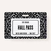 Compositie Notitieboek Classroom Hall Pass Zwart Badge (Voorkant)