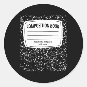Compositie Notitieboek Kostuum - Matching Group Ha Ronde Sticker