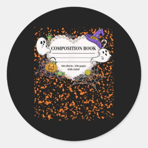 Compositie Notitieboek Kostuum Matching Group Hall Ronde Sticker