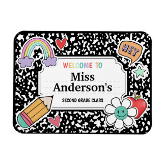 Compositie Notitieboek Teacher Classroom Magneet