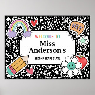 Compositie Notitieboek Teacher Classroom Poster