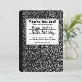 Compositie Notitieboek Verjaardagsuitnodiging Kaart (Staand voorkant)