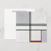 Compositie (Nr. 1) Grijs-Rood | Piet Mondrian | (Voorkant / Achterkant)