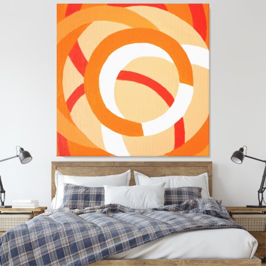 Compositie nr. 43 Square Canvas Print (Insitu (Slaapkamer))