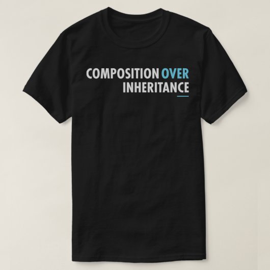 Compositie over overerving principe programmeur t-shirt (Design voorkant)
