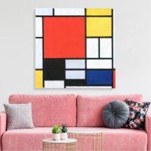 Compositie Rood, Geel, Blauw, Zwart | Mondriaan |