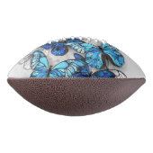 Compositie van witte en blauwe vlinders american football (Gedraaid 90)