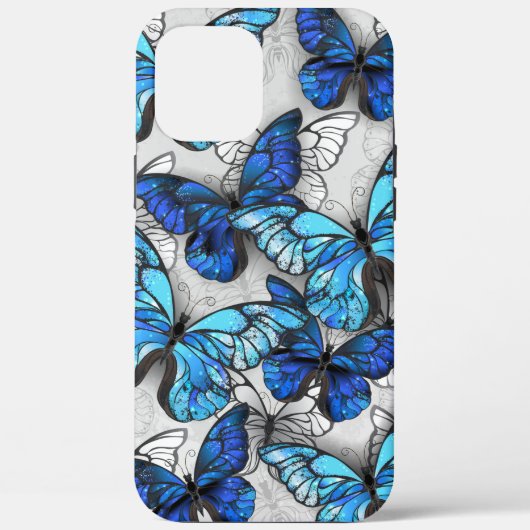Compositie van witte en blauwe vlinders Case-Mate iPhone case (Achterkant)