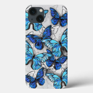 Compositie van witte en blauwe vlinders Case-Mate iPhone case