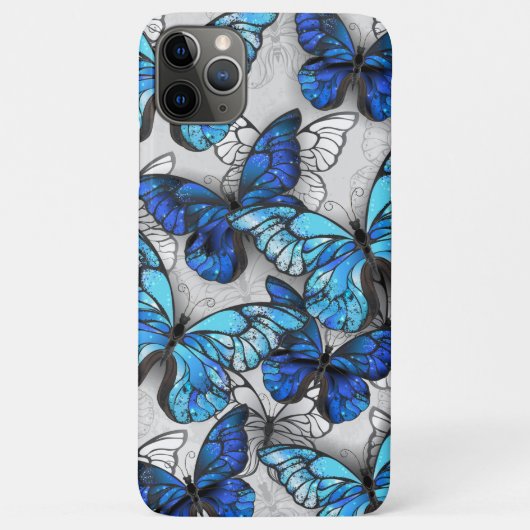 Compositie van witte en blauwe vlinders Case-Mate iPhone case (Achterkant)