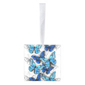 Compositie van witte en blauwe vlinders decoratie (Rechts)