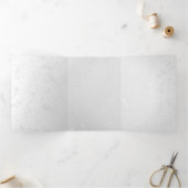 Compositie van witte en blauwe vlinders drieluik uitnodiging (Binnen)