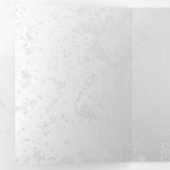 Compositie van witte en blauwe vlinders drieluik uitnodiging (Binnenzijde eerst)