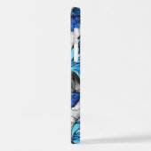 Compositie van witte en blauwe vlinders iPhone hoesje (Linkerkant)