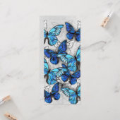 Compositie van witte en blauwe vlinders kaart (Voorkant / Achterkant in situ)