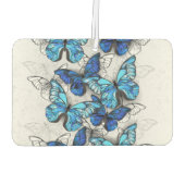 Compositie van witte en blauwe vlinders luchtverfrisser (Achterkant)